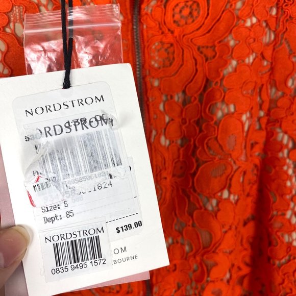 Bardot Sienna Lace Bodycon Spaghetti Strap Cocktail Midi Dress - Picture 10 of 10